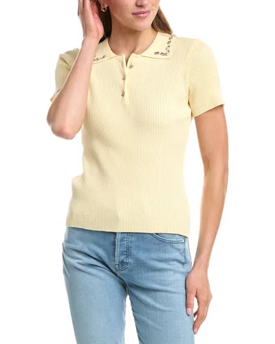 Colette Rose Ribbed Top In Yellow