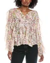 Colette Rose Ruffle Blouse In Multi