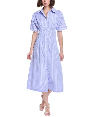 Colette Rose Striped Shirtdress In Purple