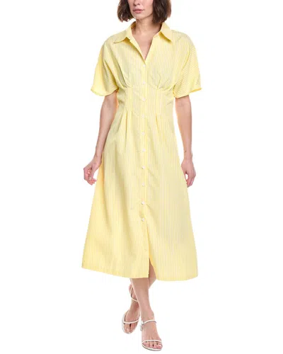 Colette Rose Striped Shirtdress In Yellow