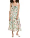 Colette Rose Tie Front Midi Dress