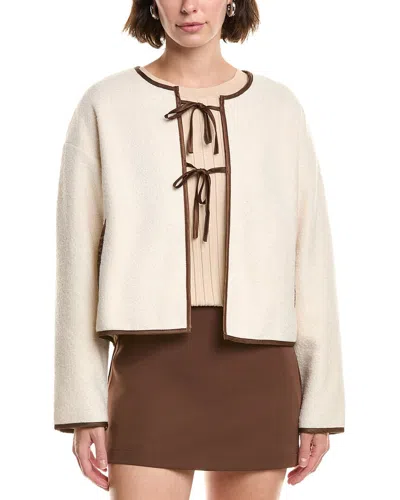 Colette Rose Tie-front Top In Neutral