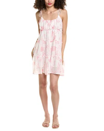 Colette Rose Tiered Chiffon Mini Dress In Multi