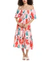 Colette Rose Tiered Midi Dress