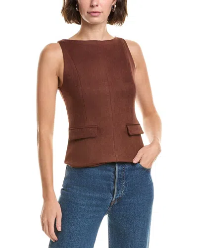 Colette Rose Zip Top In Brown