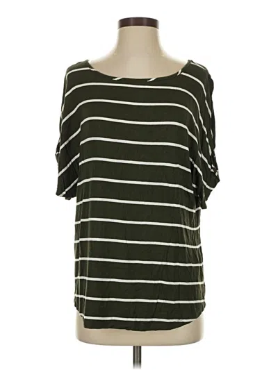Pre-owned Colette Short Sleeve Top Green Boatneck Tops