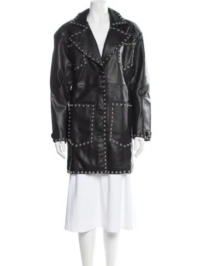 Pre-owned Colin Locascio Faux Leather Jacket W/ Tags In Black