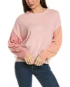 Collaboration Hannah Drop-shoulder Colorblocked Cashmere Sweater In Pink