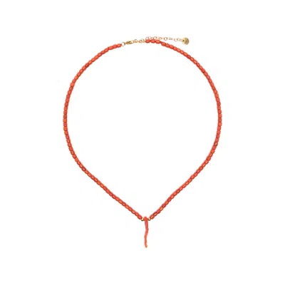 Collanine Colorate Beaded Necklace In Red