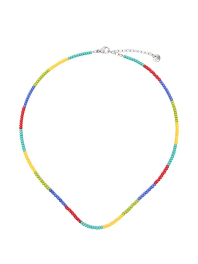 Collanine Colorate Colorblock Beaded Necklace In Multi