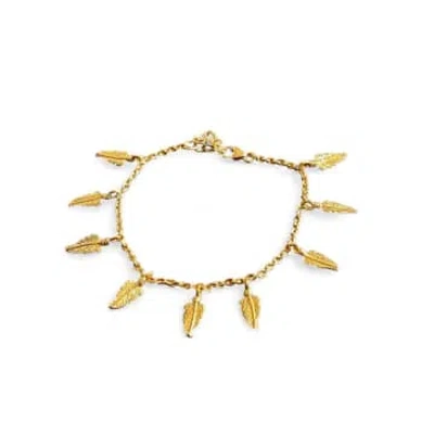 Collardmanson Feather Chain Bracelet Gold