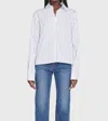 Co Llared Button Down Shirt In Navy Multi In White