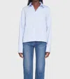 Co Llared Button Down Shirt In Oxford Blue In Blue