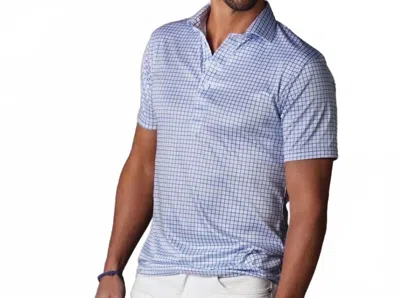Collars & Co. Semi Spread Collar Polo In Blue