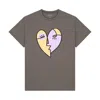 Collect The Label Men's Heart T-shirt Grey In Grey