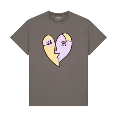 Collect The Label Men's Heart T-shirt Grey
