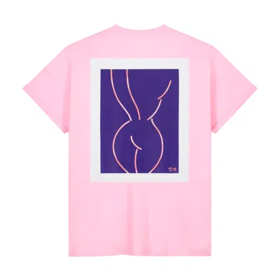 Collect The Label Women's Pink / Purple Aphrodite Oversized Tee Pink In Pink/purple
