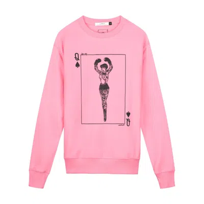 Collect The Label Women's Pink / Purple Boxing Queen Sweater Pink In Pink/purple