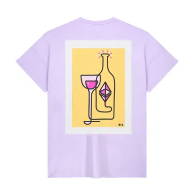 Collect The Label Women's Pink / Purple Wine  Oversized Tee  Lila In Pink/purple