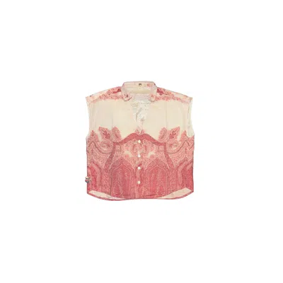Collected Xx Women's Pink / White Primrose Shirt In Metallic