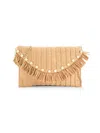 COLLECTION 18 WOMEN'S PAPER STRAW CONVERTIBLE ENVELOPE CLUTCH