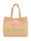 COLLECTION 18 WOMEN'S STRAW TOTE BAG
