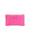 Collection 18 Women's Textured Clutch In Hot Pink