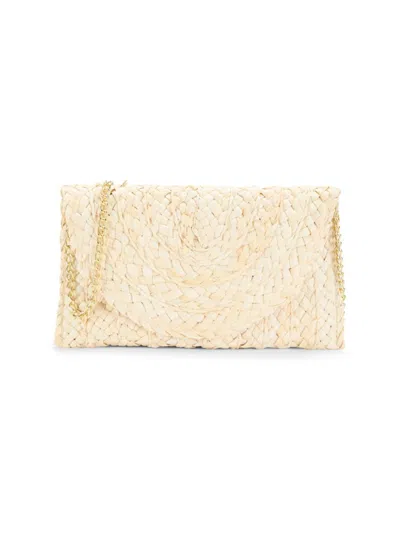 Collection 18 Women's Woven Cornhusk Convertible Clutch In Pink