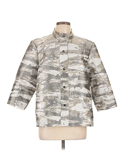 Pre-owned Collection 3/4 Sleeve Blouse In Gray