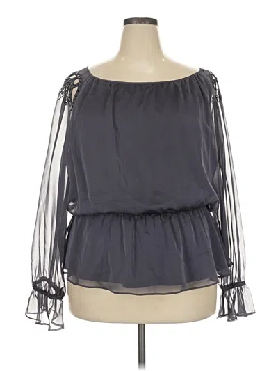 Pre-owned Collection 3/4 Sleeve Blouse In Gray