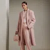 Collection Adalaide Wool-cashmere Coat In Pink