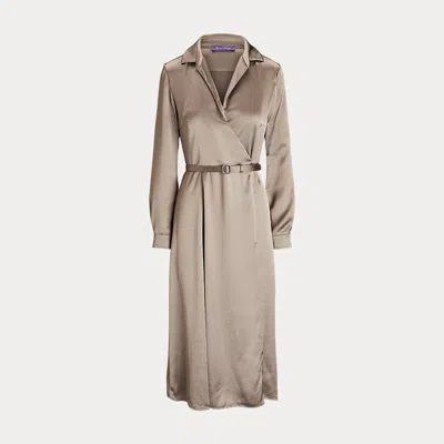 Collection Aniyah Washed Charmeuse Day Dress In Neutral