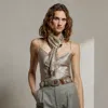 Collection Annelia Washed Silk Charmeuse Camisole In Brown