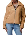 Collection B Junior's Collared Curly Fleece Coat, Created For Macy's In Camel
