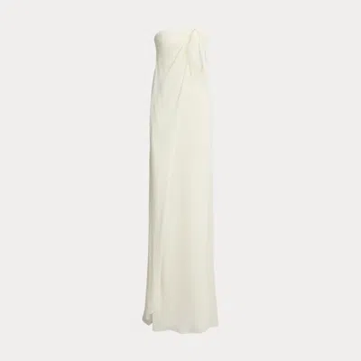 Collection Brigitta Linen Voile Evening Dress In White