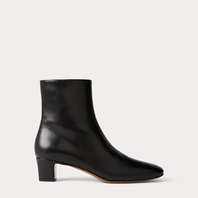 Collection Brylee Burnished Calfskin Bootie In Black