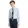Collection By Michael Strahan Big Kid Boys Long Sleeve Spread Collar Shirt + Tie Set In Blue