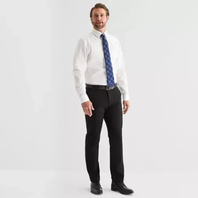 Collection By Michael Strahan Mens Modern Fit Dress Flat Front Pant In White