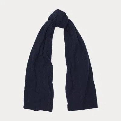 Collection Cable Cashmere Scarf In Black