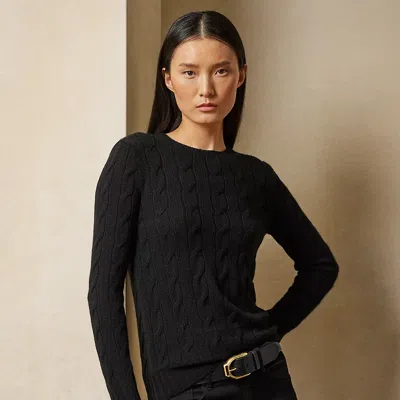 Collection Cable-knit Cashmere Jumper In Black