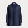 Collection Capri Relaxed Fit Linen Voile Shirt In Blue