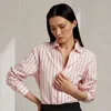 Collection Capri Relaxed Fit Striped Cotton Shirt In Pink