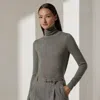 Collection Cashmere Roll Neck Jumper In Gray