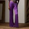 Collection Chevonne Crepe-back Satin Trouser In Purple