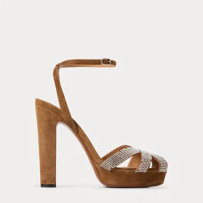 Collection Daniela Embellished Platform Sandal In Brown