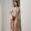 Collection Ellasandra Floral Silk Gauze Day Dress In Multi