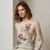 Collection Embellished Floral Cashmere Jumper In Multi
