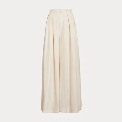 Collection Greer Glossy Pleated Trouser In Neutral