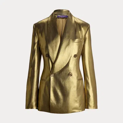 Collection Gregory Foiled Georgette Jacket In Gold
