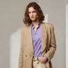 Collection Gregory Linen-blend Jacket In Brown